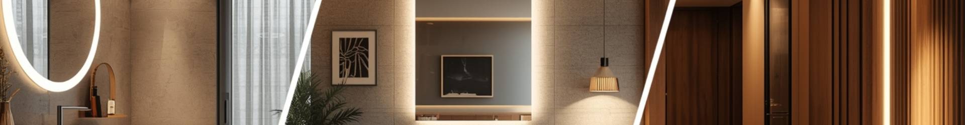 led veidrodzio skirtingos formos