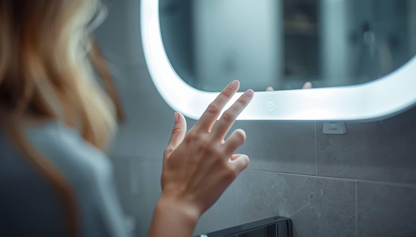 LED veidrodis su judesio davikliu